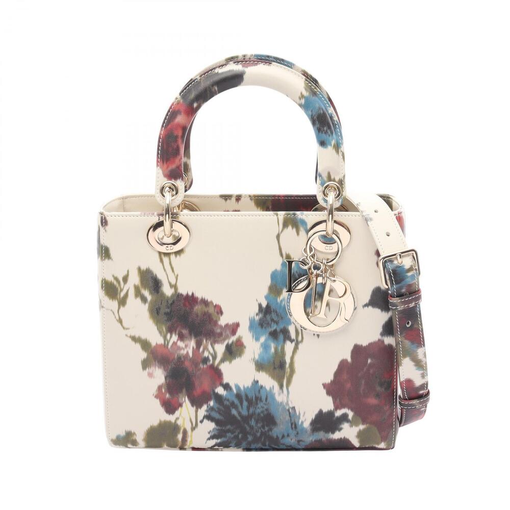 Christian Dior Lady Dior handbag white leather Floral Flower Flower